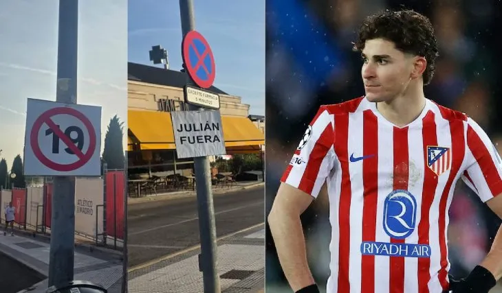 Los carteles contra Julián.