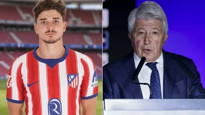 El presidente de Atlético de Madrid le mandó otro mensaje al Barcelona por el caso Julián Álvarez