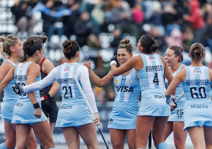 Las Leonas en la preparación del Mundial.