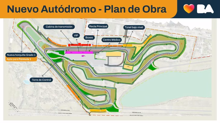 El plan de obra del Autódromo Gálvez.