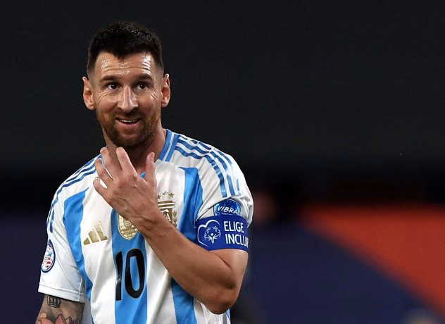 Messi con la Selección argentina en 2024.