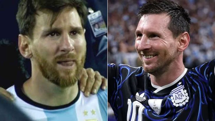 Messi y su evolución con la Selección: del llanto a la sonrisa permanente.