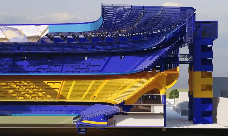 La nueva Bombonera tendría una capacidad para 80.000 personas.